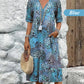 💥2026 Mother's Day Sale 50% OFF🤩Women's Vivid Printed V-Neck Midi Dress