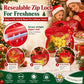 💖LAST DAY SALE 50% OFF!!🎁Easy Fill, Easy Seal🎄 Festive Self-Seal Treat Bags – Santa & Snowman Print 🎅⛄
