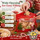 💖LAST DAY SALE 50% OFF!!🎁Easy Fill, Easy Seal🎄 Festive Self-Seal Treat Bags – Santa & Snowman Print 🎅⛄