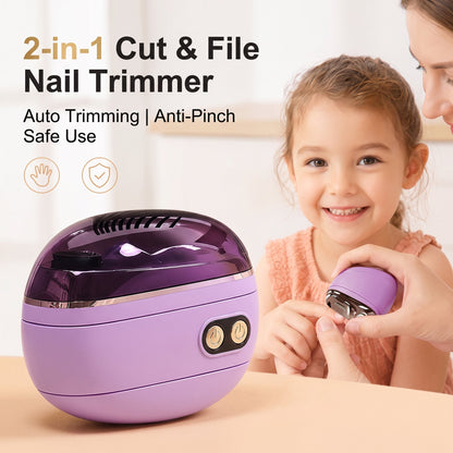 🔥LIMITED TIME 50% OFF🔥2-in-1 Smart Electric Nail Trimmer & Polisher for All Ages 👨‍👩‍👧‍👦 💅