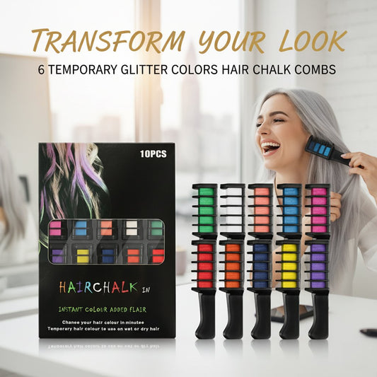 10PCS SET -🌈Festive Fun Hair Chalk Combs