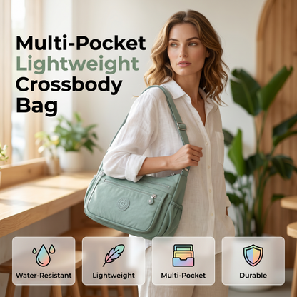 ⏳Time-Limited Special 50% OFF⏰Lightweight Multi-Pocket Nylon Crossbody Bag – Lightweight, Water-Resistant & Perfect For Everyday Adventures 👜