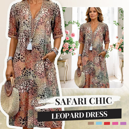 💥2026 Mother's Day Sale 50% OFF🤩Women's Vivid Printed V-Neck Midi Dress
