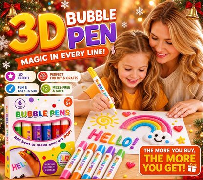 ❄️🎁Christmas Promotion✨ BUY 1 GET 1 FREE !  | Just £7.99🔮Magic Pen – Draw 3D with one stroke!🎄 DIY Bubble Popcorn Drawing Pens 🔥