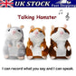 🐹 Last Day Special Price £9.99!!✨Talking Hamster Plush – repeats whatever you say, auto head-shaking, hilarious fun for kids & adults.🎁