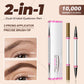 Double-ended Two-pronged Eyebrow Microblading Pencil with Eyebrow Brush