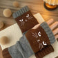 🔥Winter Hot Sale 49% off😻Cat Knitted Embroidery Fingerless Gloves - Cosy, Stylish, Casual Winter Wear