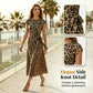 🥳2026 HOT SALE 50% OFF! 💞Women's Knot Bodycon Dress – Leopard print, tummy-flattering knot. Comfy & chic.✨🌹