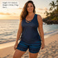 ⏰LAST DAY 60% OFF - Miraclesuit Women's Tummy Control Tankini Set with Built-In Bra