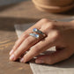 📢⏳Buy 1 Get 1 Free - 50% OFF !! ⏰Vintage Adjustable Open Ring with Teardrop Glowing Zircon