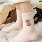 ⏳LAST DAY WARM WINTER SALE 50% OFF!🔥🐮5 Pairs Fuzzy Highland Cow Embroidered Plush Socks