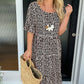 🔥Hot Sale 50% OFF!!💕Round Neck Polka Dot Print Midi Dress🌸