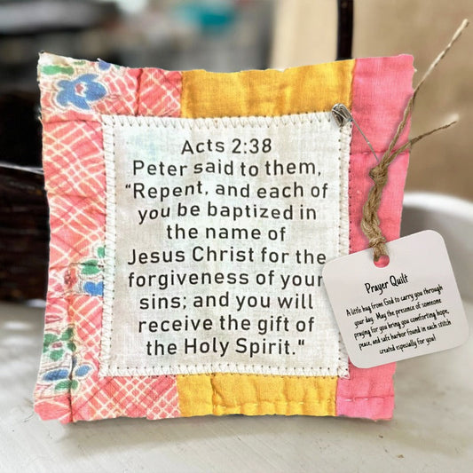💥Final 3-hour Preferential Deal 💥🎁Handmade Prayer Quilt with cross inside