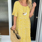 🔥Hot Sale 50% OFF!!💕Round Neck Polka Dot Print Midi Dress🌸