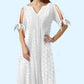 👗 50% OFF NOW! 💃 Women's Elegant V-Neck Hollow-Out Solid Dress✨