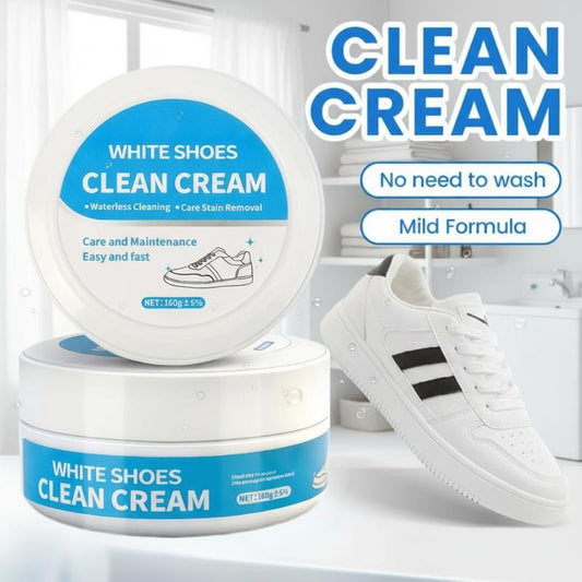 ⏳Limited-time Special Price ￡7.99!!🧼No-Wash Shoe & Leather Cleaner Cream - Stain Remover with Sponge
