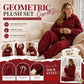 ⏳LAST DAY SALE 50% OFF!🔥🍂 Embossed Geometric Plush Set – Timeless Comfort & Effortless Style For Every Occasion
