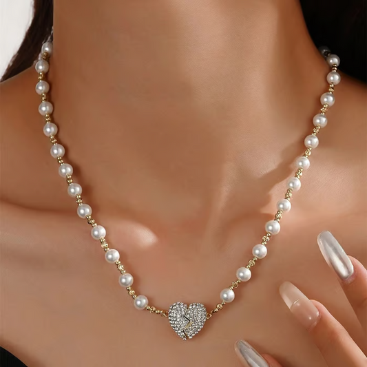 ✨New Arrival Hot Sale 60% OFF💘📿Magnetic Heart Pearl Necklace