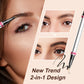 Double-ended Two-pronged Eyebrow Microblading Pencil with Eyebrow Brush