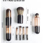 🖌️LAST DAY SALE 60% OFF !!📢Portable Retractable Makeup Brush Set Multifunctional Travel Cosmetic Tool with Powder Blush and Silicone Lip Brush