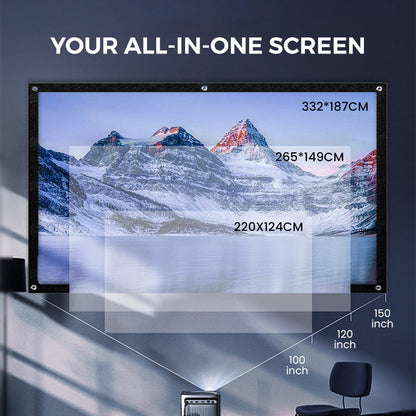 🥳2026 HOT SALE 60% OFF!✨High Definition Projection Screen - Diagonal with Matte White Surface for Crystal Clear Home Cinema Experience 🎬🌟