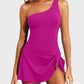 🏖️Last Day Sale 60% OFF👙One Shoulder Skirted One Piece Swimsuit