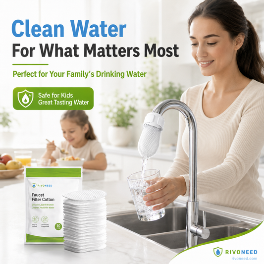 ⏰60%OFF⚡50K+ SOLD!💥Anti-Splash Kitchen Faucet Cotton Filter for Sediment & Rust Removal