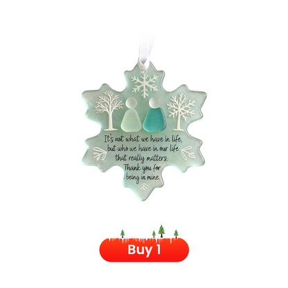 🌊Snowflake-Shaped Sea Glass Friendship Decor❄✨ Shaped by Nature & Crafted by Hand!
