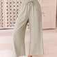 🔥Today 50% Off🔥Women's High Waist Drawstring Wide Leg Linen Pants