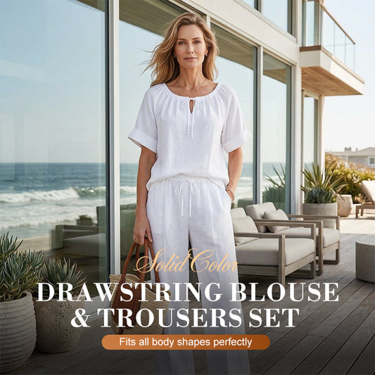 ⏳Time-Limited Special Sale 60% OFF⏰Women's Drawstring Top & Pants 2-Piece Set🌸