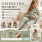 ⏳LAST DAY SALE 50% OFF!🔥🍂 Embossed Geometric Plush Set – Timeless Comfort & Effortless Style For Every Occasion