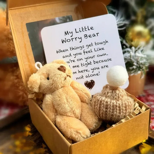 📢📢50% OFF !! ⏰Handmade Mini Plush Teddy Bear in Box (4Pcs/Set)
