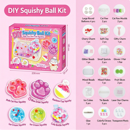 🏆 Last Day 50% OFF!🎁DIY Fried Ice Squishy Toy Kit with Cat Claw Design for Kids