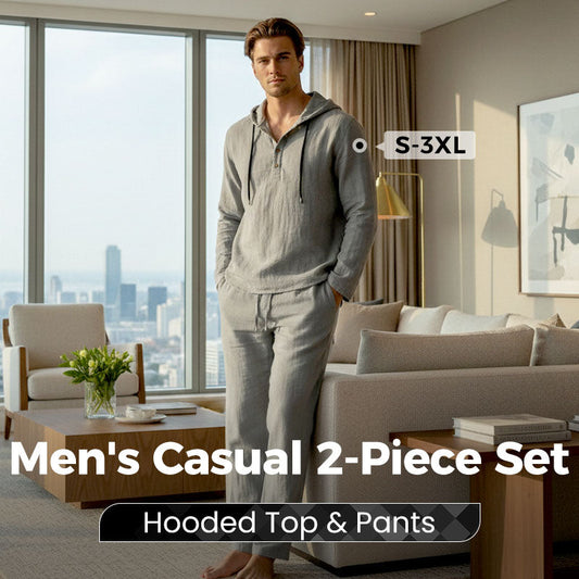 🔥HOT SALE 50% OFF🎁💥Men's Hooded Casual Loose Top & Pants 2-Piece Set