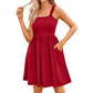 ⏰Summer Hot Sale - 49% Off💃Women's Summer Dresses Casual Square Neck Floral Sundress With Pockets