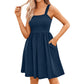 ⏰Summer Hot Sale - 49% Off💃Women's Summer Dresses Casual Square Neck Floral Sundress With Pockets
