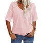 🔥Last Day 49% OFF🔥Women's Solid Color V-Neck T-shirt - 12 COLORS