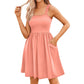 ⏰Summer Hot Sale - 49% Off💃Women's Summer Dresses Casual Square Neck Floral Sundress With Pockets