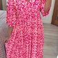 🔥Hot Sale - 60% OFF🔥Bohemian casual print V-neck waist wrap long dress
