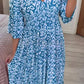 🔥Hot Sale - 60% OFF🔥Bohemian casual print V-neck waist wrap long dress