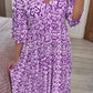 🔥Hot Sale - 60% OFF🔥Bohemian casual print V-neck waist wrap long dress