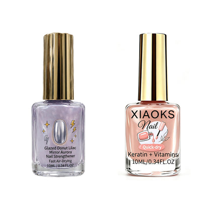 📢📢Buy 1 get 1 free !! ⏰Lilac Glossy Mirror Nail Strengthener