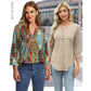 🌸2026 Summer Hot Sale 60% OFF👕Women’s Casual Printed V-Neck Top 3/4 Sleeve Shirts