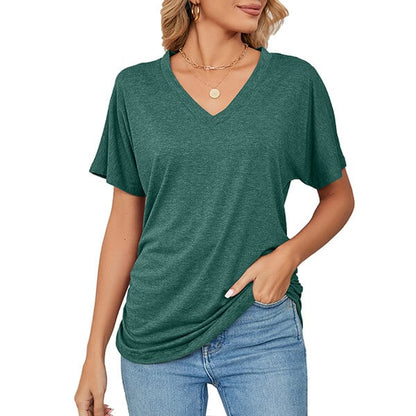 💕End Of Season 50% OFF🌷V-Neck Solid Color Loose Ladies Tops