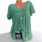 🎉 Last Day Promotion-60% OFF 🍃 Summer V-neck Loose Short sleeve Print Casual Women's T shirt