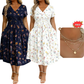 💃2026 Summer Hot Sale 70% OFF🌿⏳Women's V-Neck Floral Print Dress with Twist Waist