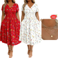 💃2026 Summer Hot Sale 70% OFF🌿⏳Women's V-Neck Floral Print Dress with Twist Waist