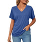 💕End Of Season 50% OFF🌷V-Neck Solid Color Loose Ladies Tops