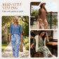 🥳2026 HOT SALE 50% OFF! 💞Women's V-Neck Blouse & Printed Wide-Leg Pants Set