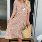 🔥Hot Sale 50% OFF!!💕Round Neck Polka Dot Print Midi Dress🌸